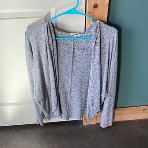 Hooded Jersey knit cardigan